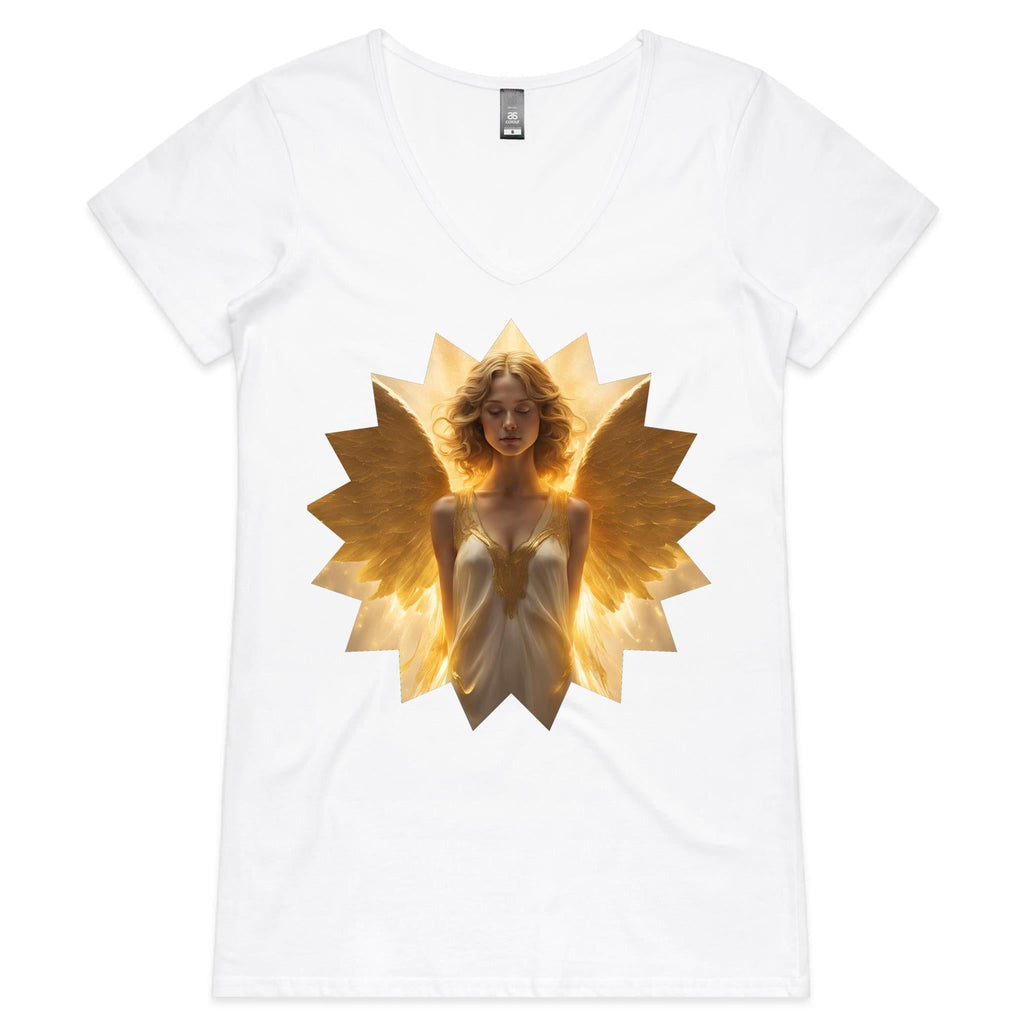 Angel AS Colour Bevel  Womens V Neck TShirt Ogo Merch