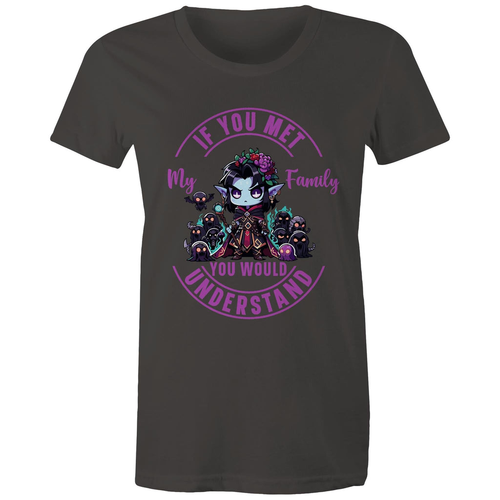 Meet my Family Angry Girl AS Colour - Women's Maple Tee Ogo Merch