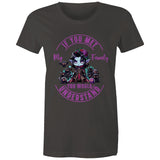 Meet my Family Angry Girl AS Colour - Women's Maple Tee Ogo Merch