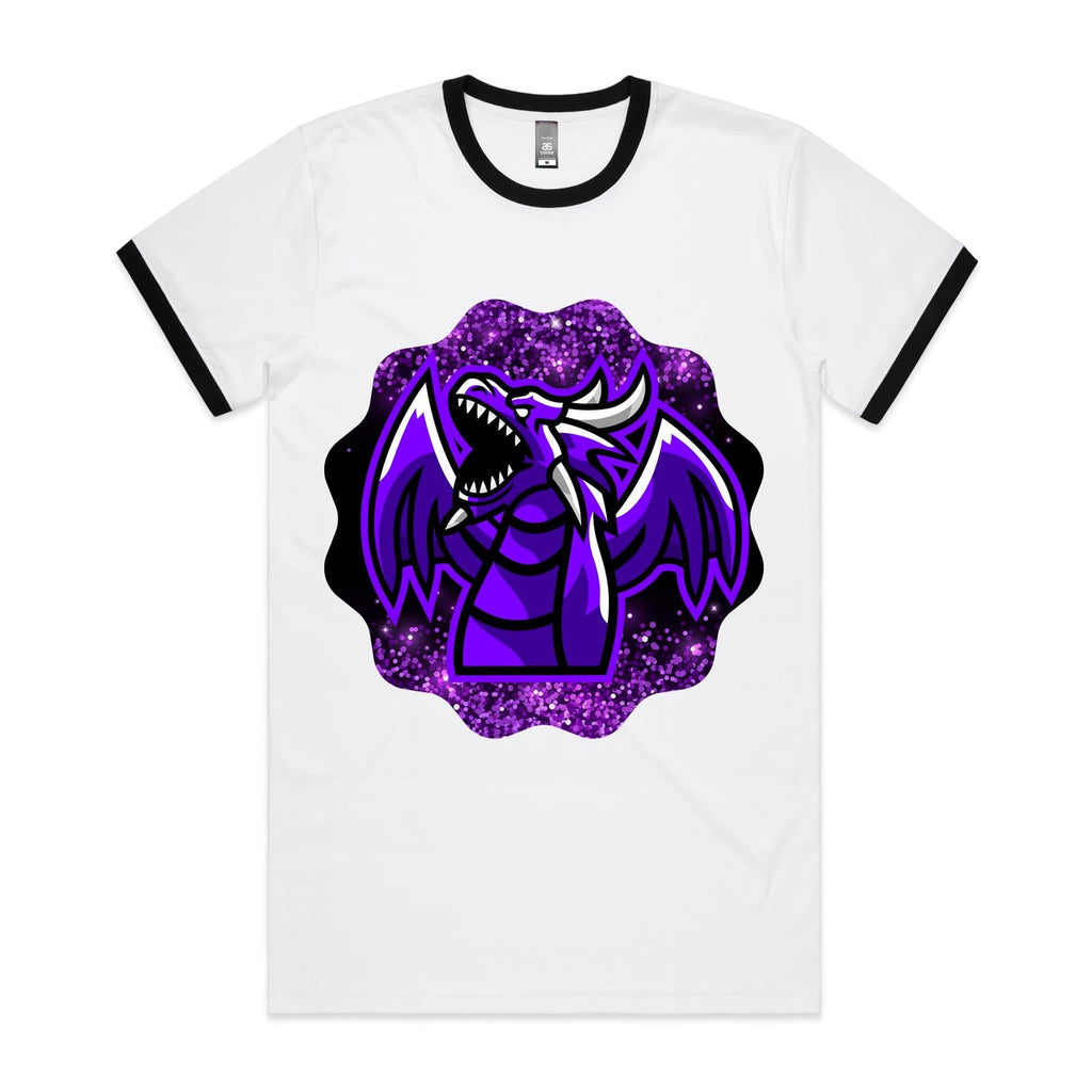 Shining Purple Dragon AS Colour Staple Ringer Tee Ogo Merch