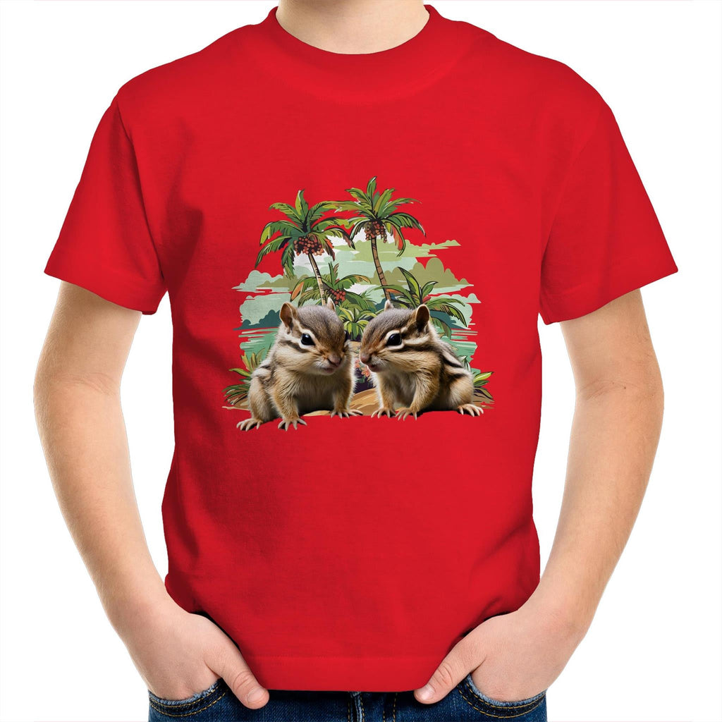 Beach Chipmunks AS Colour Kids Youth T-Shirt Ogo Merch