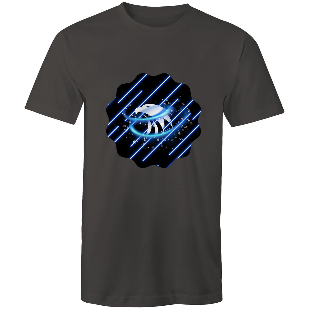 Blue Swirl Eagle AS Colour Staple - Mens T-Shirt Ogo Merch