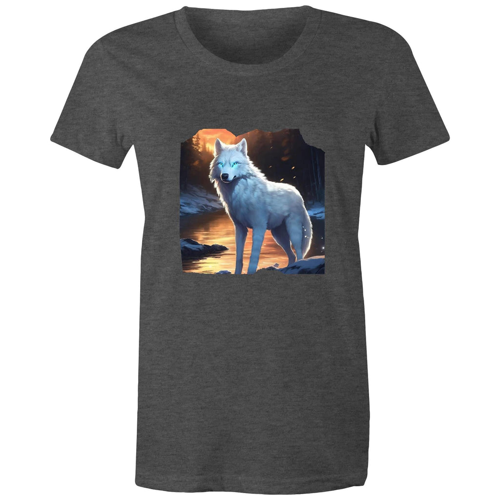 White Wolf AS Colour - Women's Maple Tee Ogo Merch