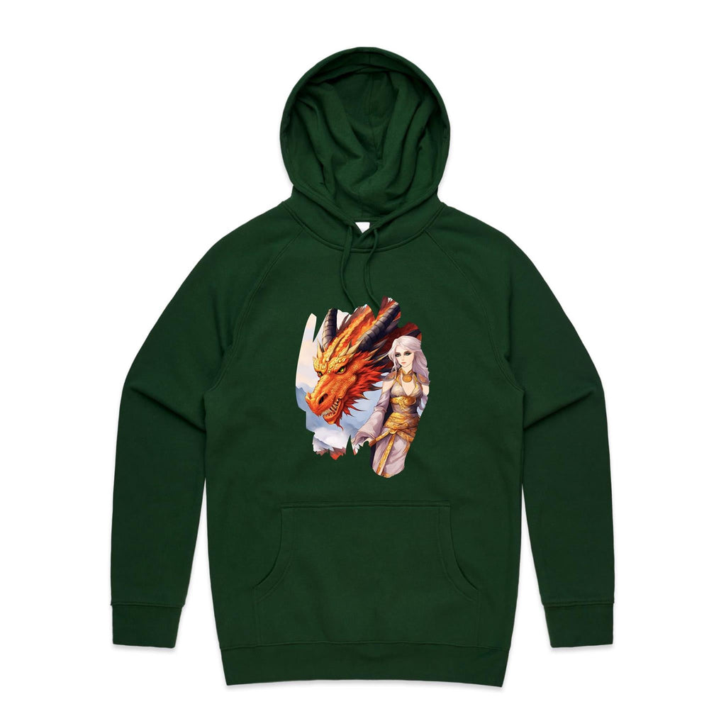 Lady and Pet Dragon AS Colour - Supply Hood Ogo Merch