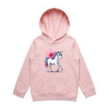 Unicorn and Flower AS Colour - Youth Supply Hood Ogo Merch