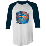Dolphins AS Colour Raglan - 3/4 Sleeve T-Shirt Ogo Merch