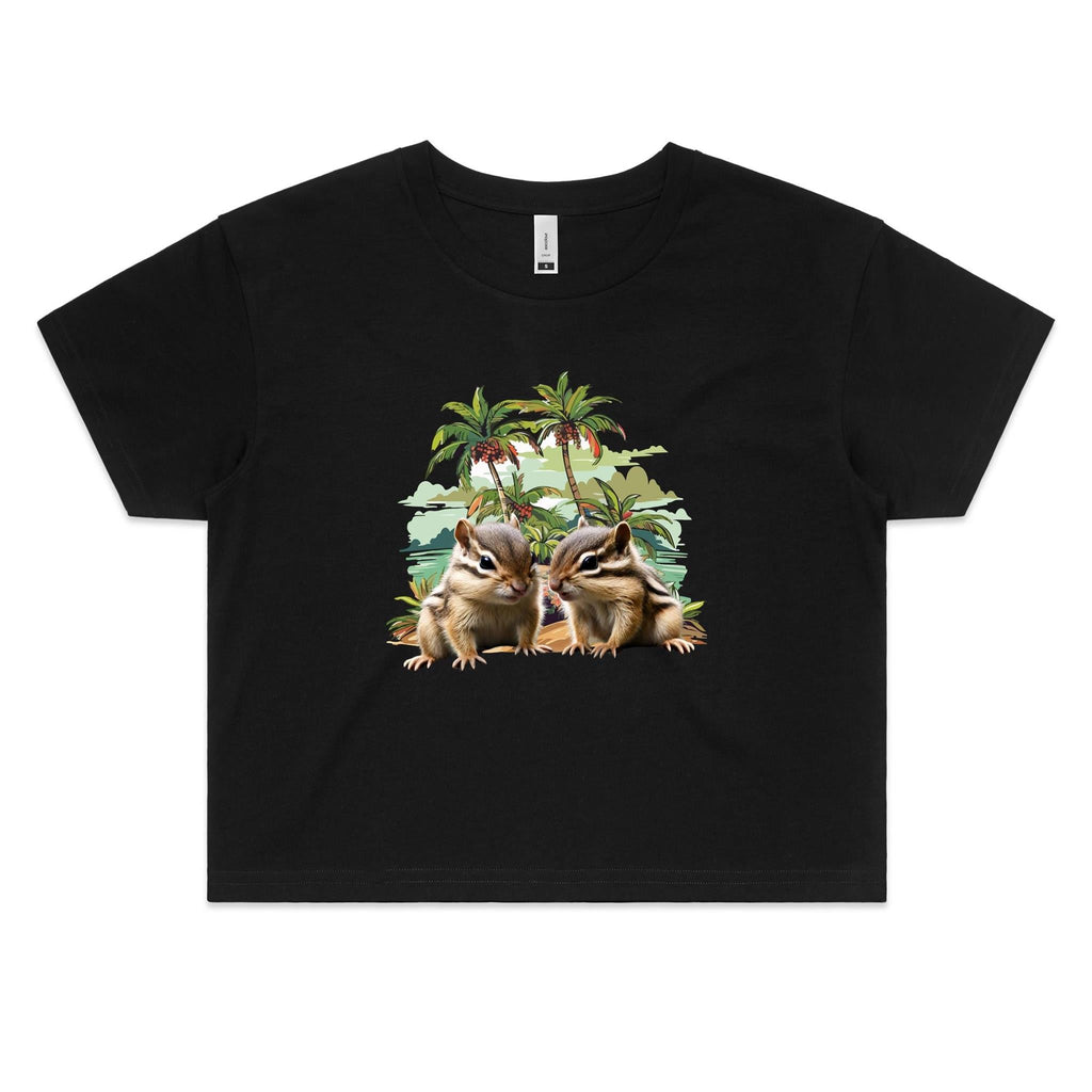 Beach Chipmunks AS Colour - Women's Crop Tee Ogo Merch