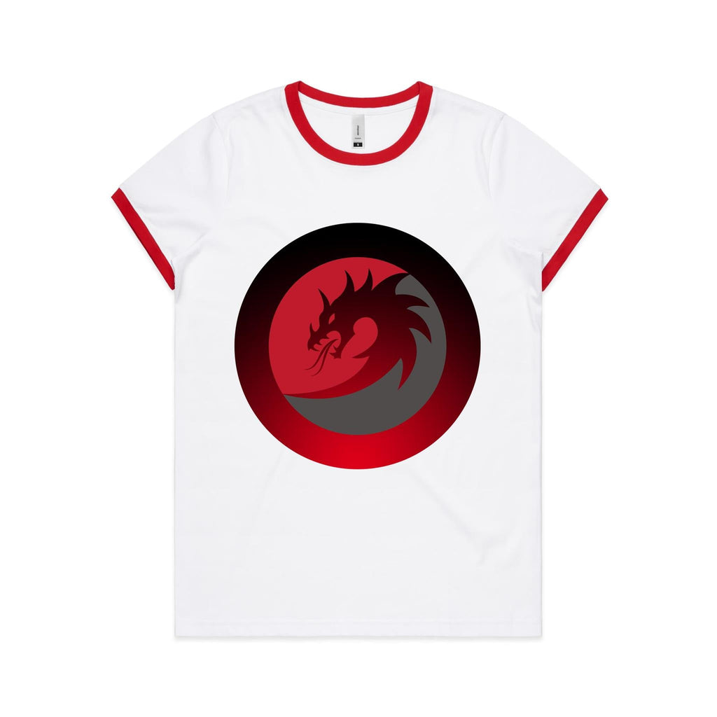 Dragon Shadow AS Colour Women's Ringer Tee Ogo Merch