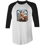 Viking Girl AS Colour Raglan - 3/4 Sleeve T-Shirt Ogo Merch