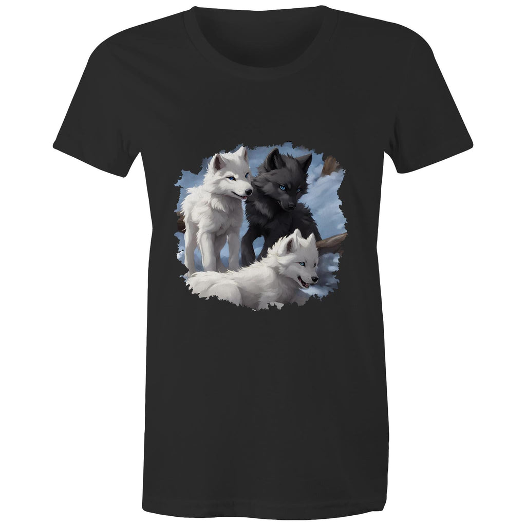 Three Wolves AS Colour - Women's Maple Tee Ogo Merch