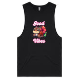 Good Vibes Turtle AS Colour Barnard - Mens Tank Top Tee Ogo Merch