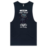 Antisocial Cat Monster AS Colour Barnard - Mens Tank Top Tee Ogo Merch