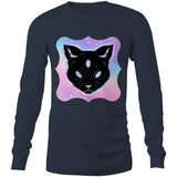 Psychic Cat AS Colour Base Mens Long Sleeve TShirt Ogo Merch