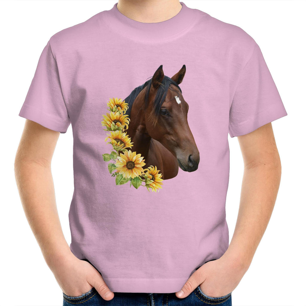 Sunflower Horse AS Colour Kids Youth T-Shirt Ogo Merch