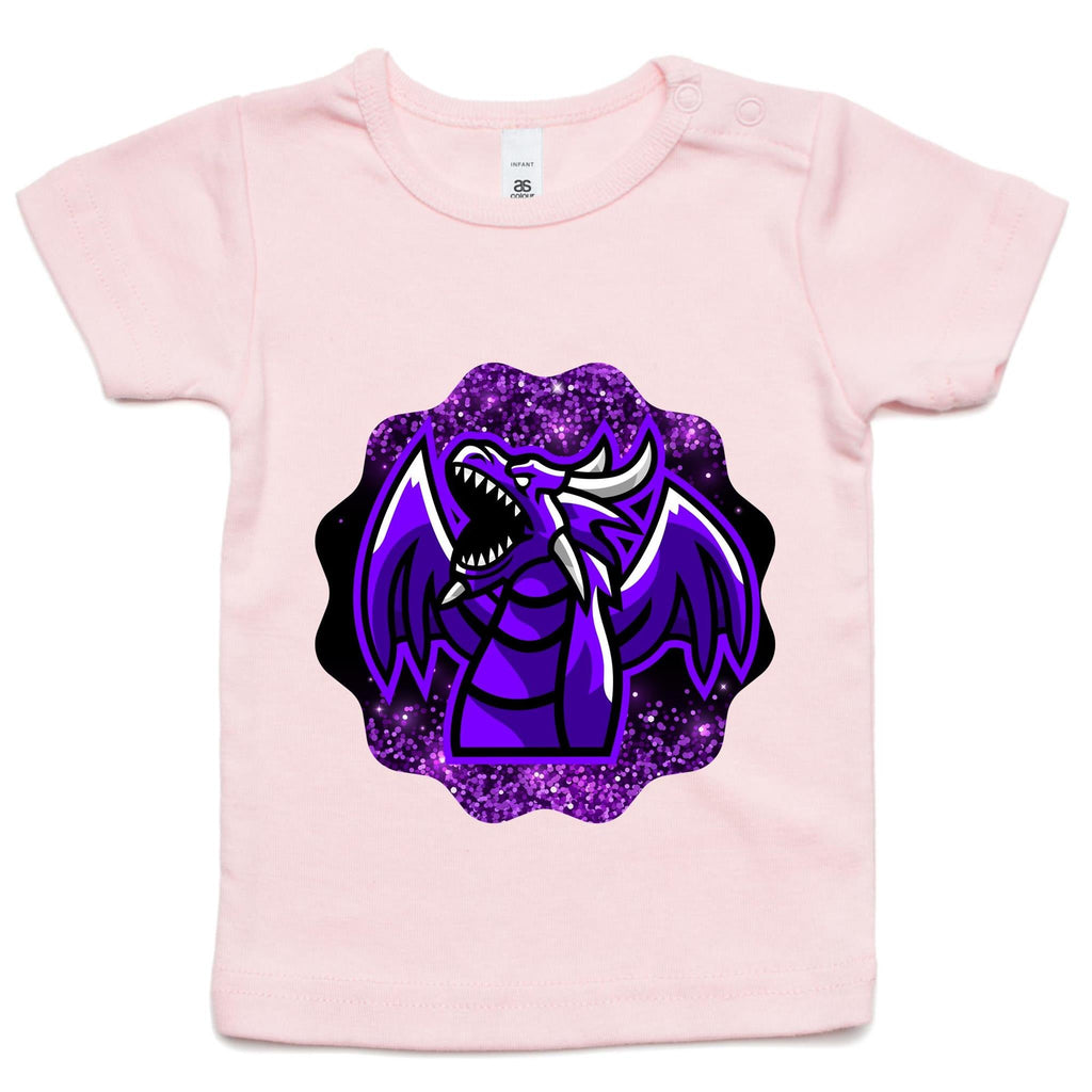 Shining Purple Dragon AS Colour Infant Wee Tee Ogo Merch