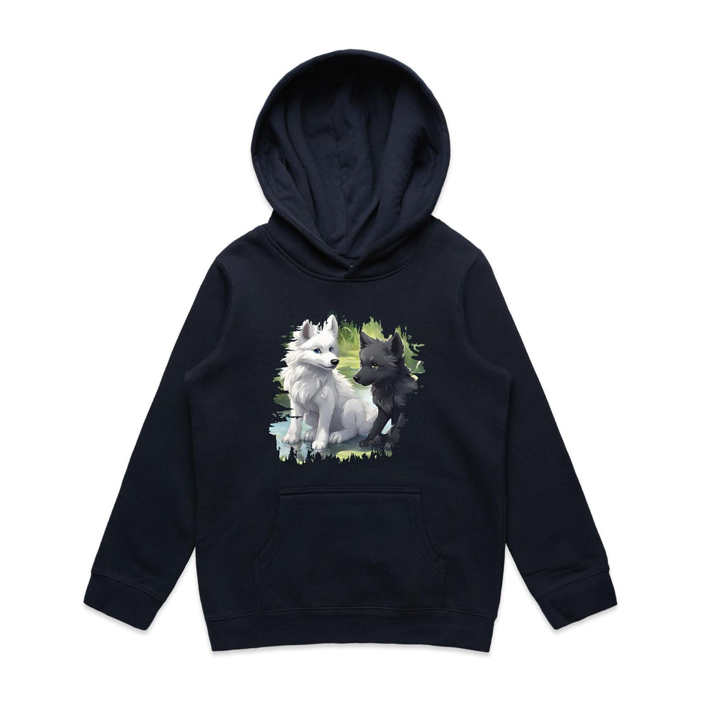 Two Wolves AS Colour Youth Supply Hood Ogo Merch