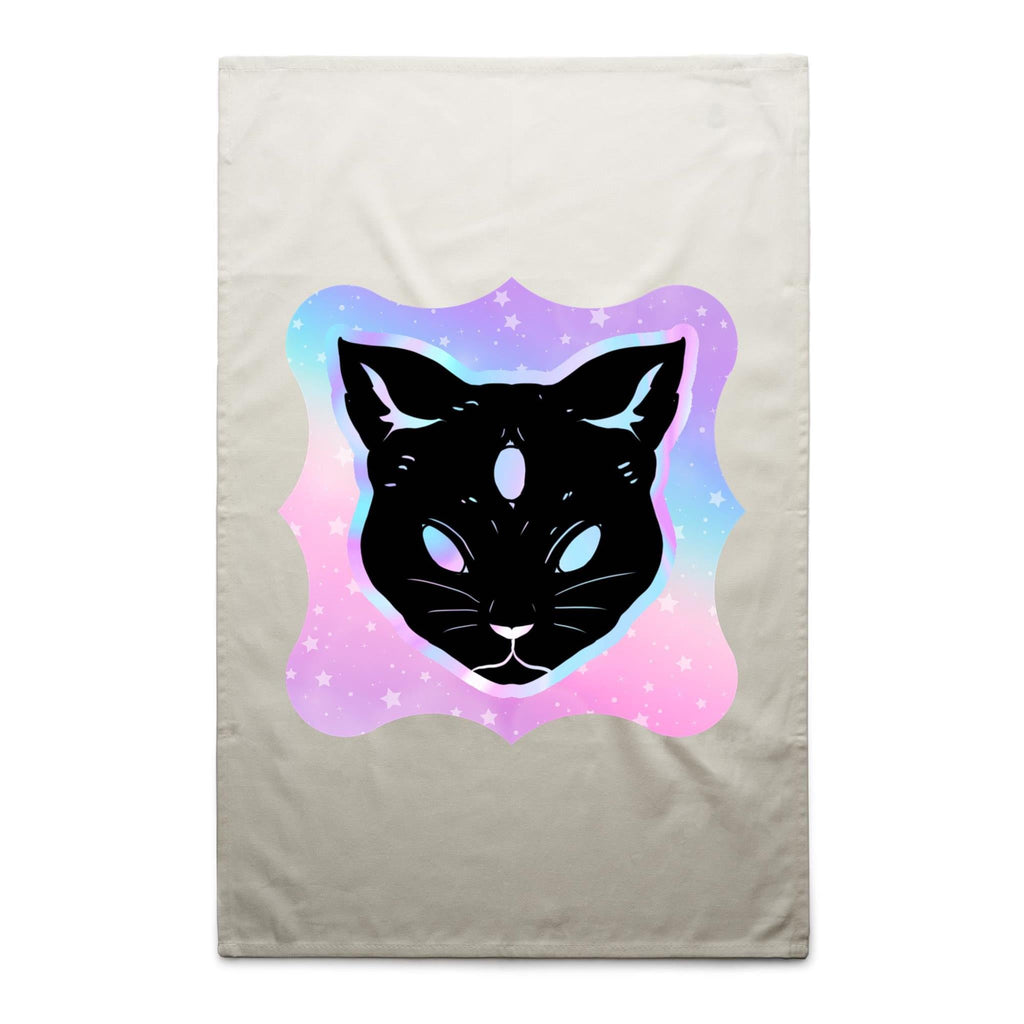 Psychic Cat AS Colour Tea Towel Ogo Merch