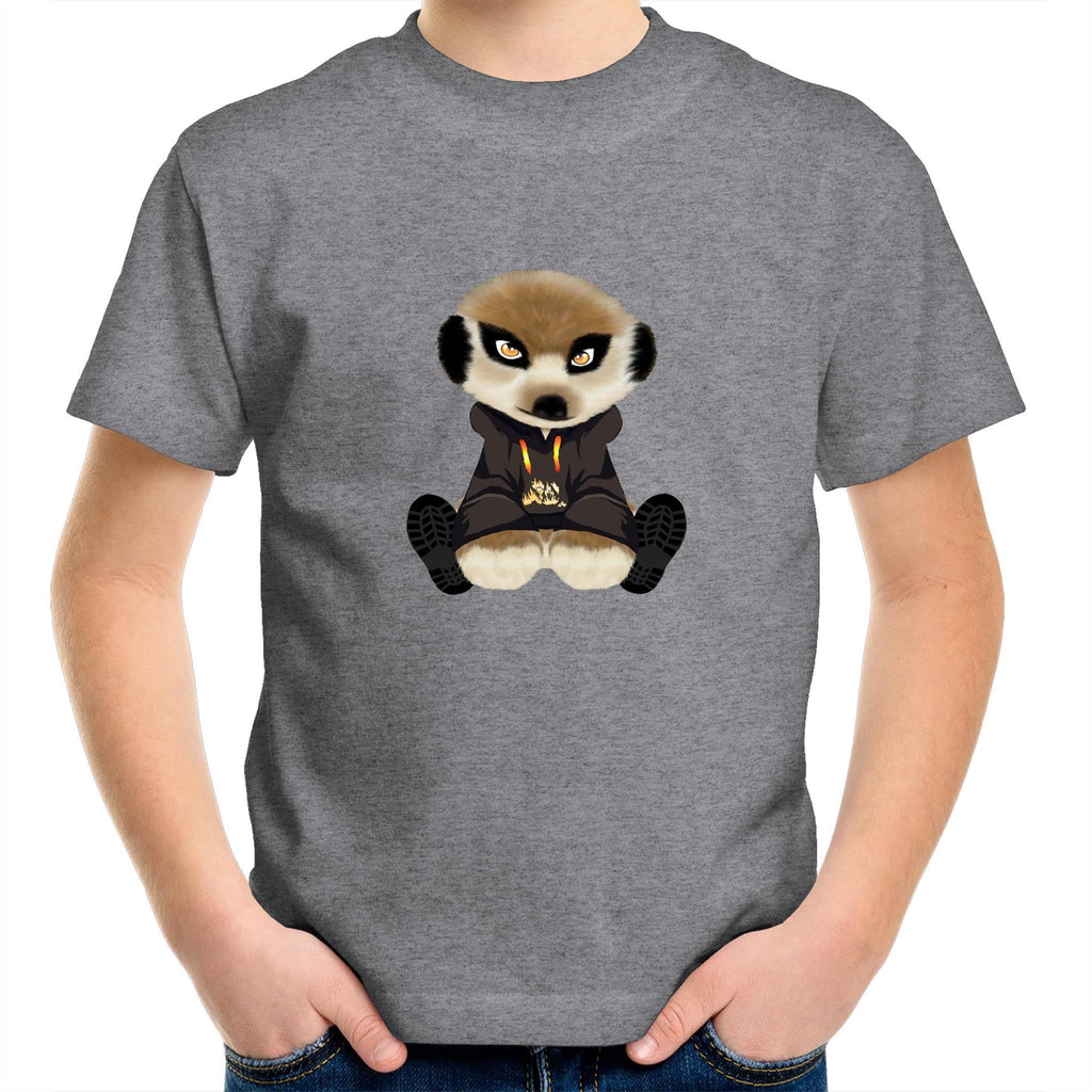 Meerkat in Hoodie AS Colour Kids Youth T-Shirt Ogo Merch