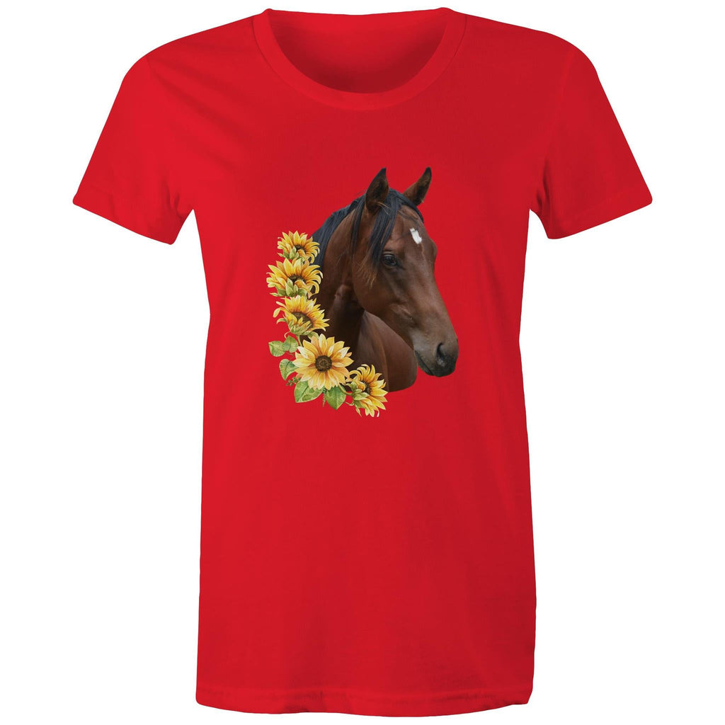 Sunflower Horse AS Colour - Women's Maple Tee Ogo Merch