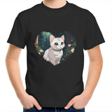 Cat in Heart AS Colour Kids Youth T-Shirt Ogo Merch