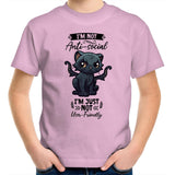 Antisocial Cat Monster AS Colour Kids Youth T-Shirt Ogo Merch