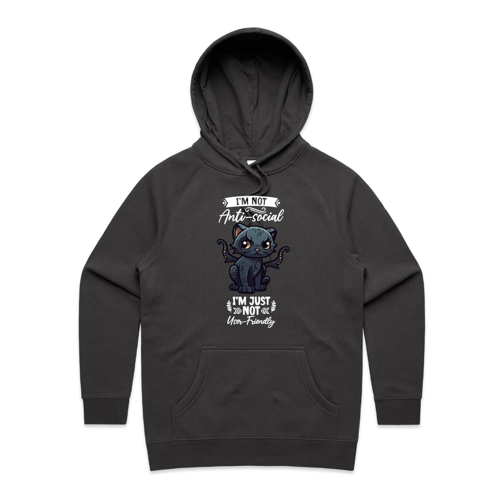 Antisocial Cat Monster AS Colour - Women's Supply Hood Ogo Merch