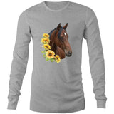 Sunflower Horse AS Colour Base - Mens Long Sleeve T-Shirt Ogo Merch