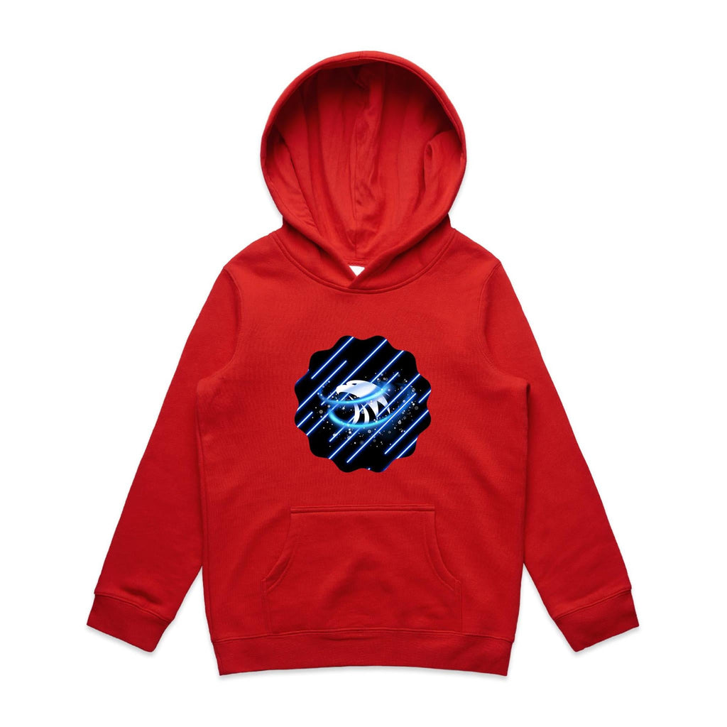 Blue Swirl Eagle AS Colour - Youth Supply Hood Ogo Merch