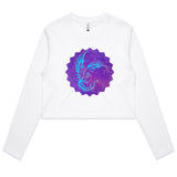 Blue Phoenix Women's Long Sleeve Crop Tee Ogo Merch