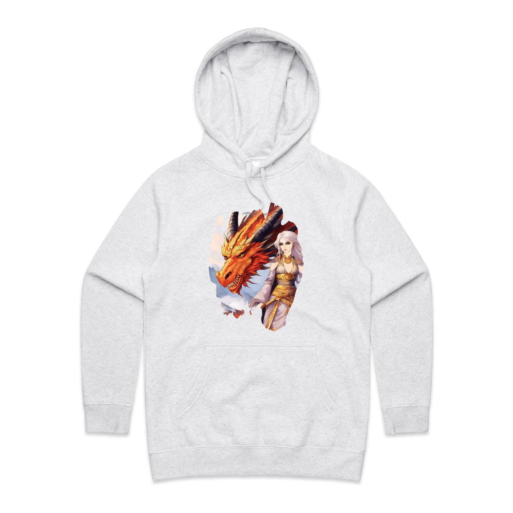 Lady and Pet Dragon AS Colour - Women's Supply Hood Ogo Merch