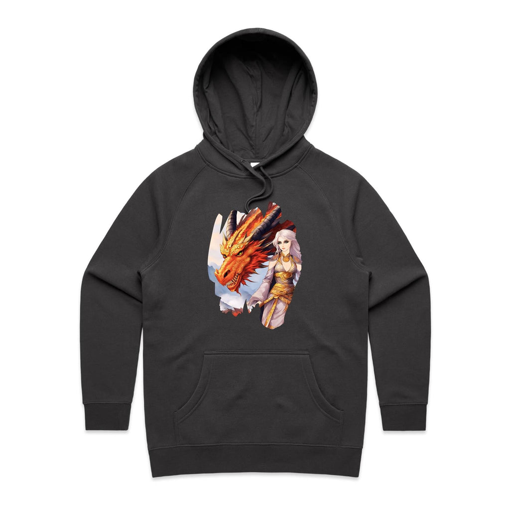 Lady and Pet Dragon AS Colour - Women's Supply Hood Ogo Merch