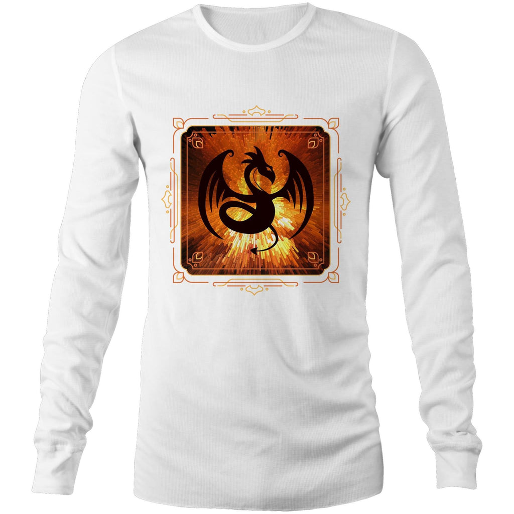 Volcanic Dragon AS Colour Base Mens Long Sleeve TShirt Ogo Merch