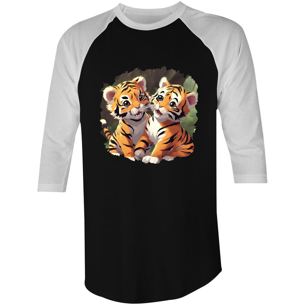 Baby Tigers AS Colour Raglan - 3/4 Sleeve T-Shirt Ogo Merch
