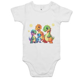 Baby Dinosaurs AS Colour Mini Me Baby Onesie Romper Ogo Merch