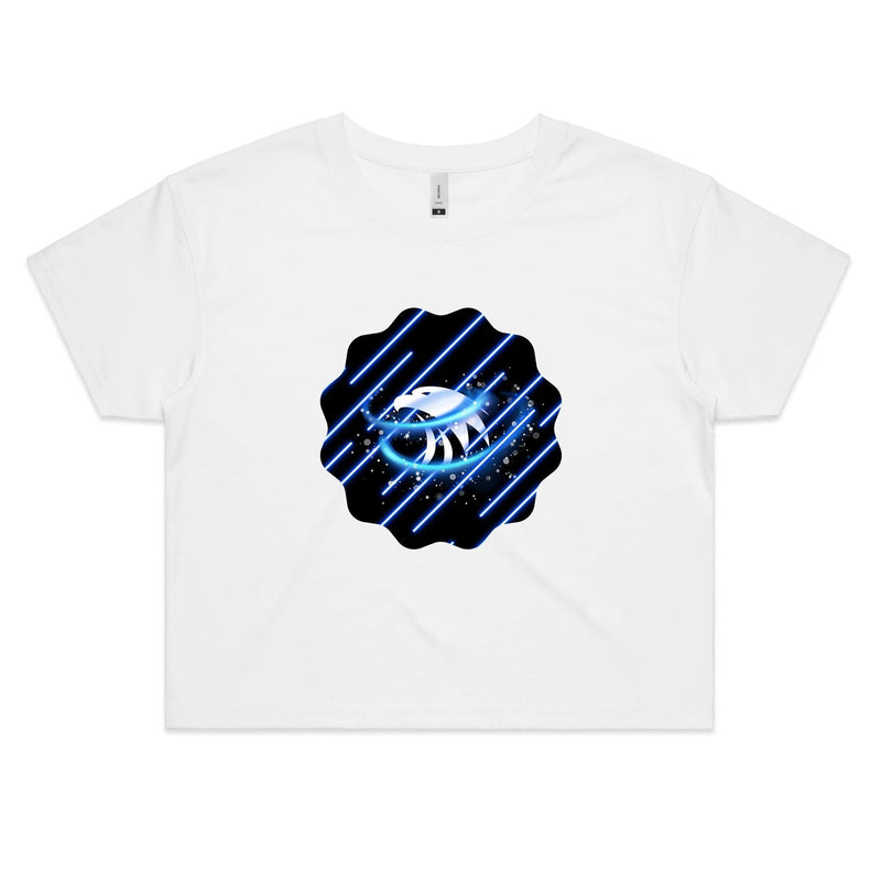 Blue Swirl Eagle AS Colour - Women's Crop Tee Ogo Merch