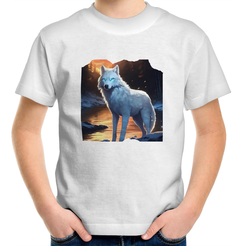 White Wolf AS Colour Kids Youth T-Shirt Ogo Merch