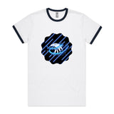Blue Swirl Eagle AS Colour Staple Ringer Tee Ogo Merch
