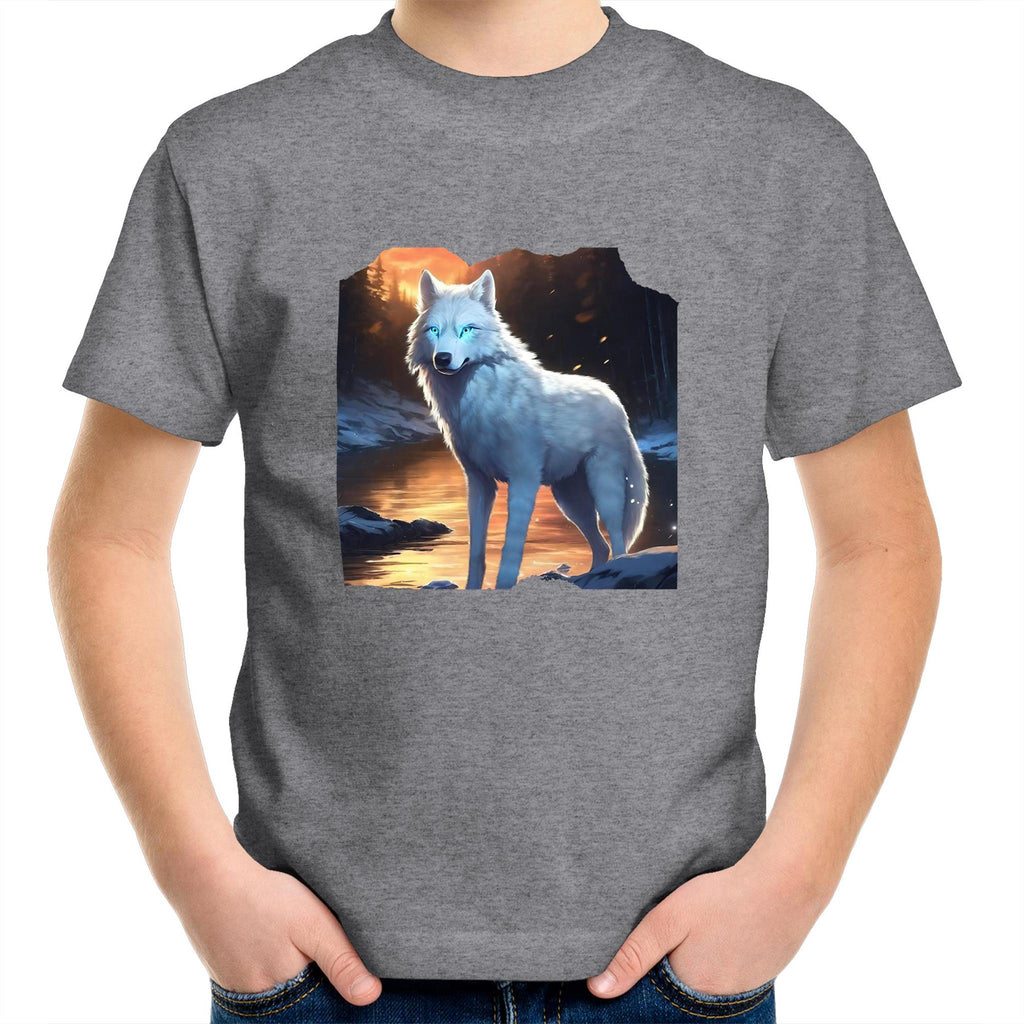 White Wolf AS Colour Kids Youth T-Shirt Ogo Merch