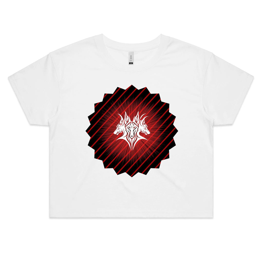 Glowing Cerberus AS Colour Women's Crop Tee Ogo Merch