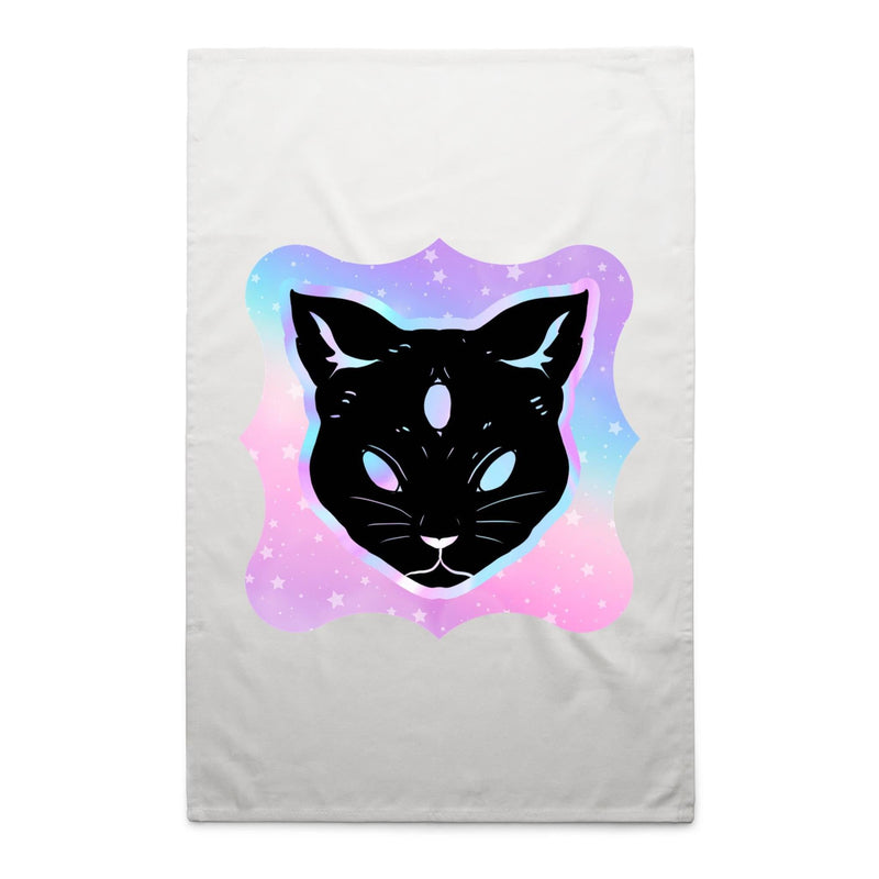 Psychic Cat AS Colour Tea Towel Ogo Merch