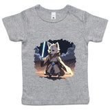 Wolf with Lightsaber AS Colour - Infant Wee Tee Ogo Merch