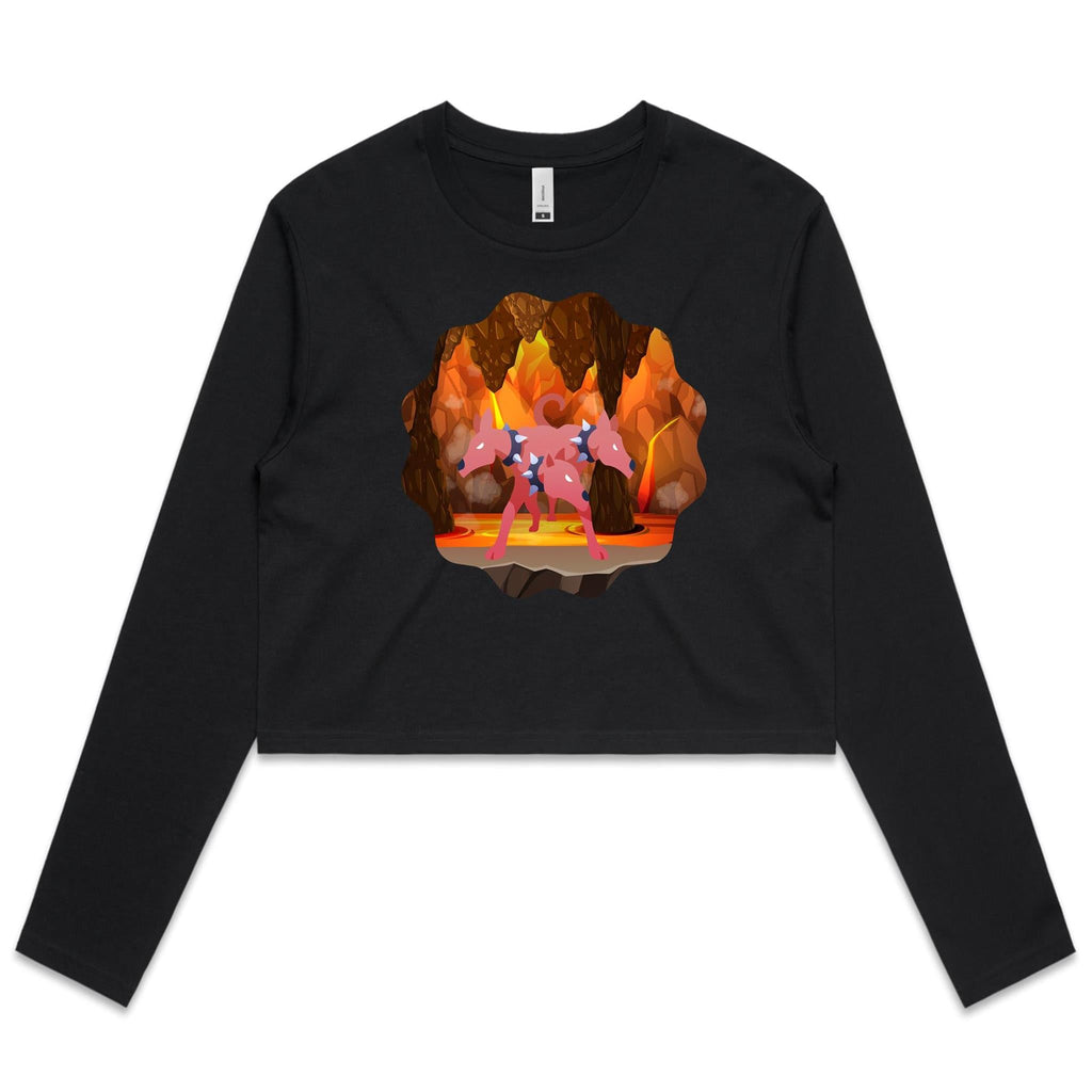 Lava Cerberus AS Colour Women's Long Sleeve Crop Tee Ogo Merch