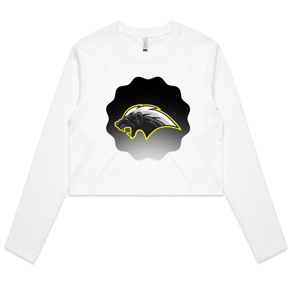 Honey Badger AS Colour Women's Long Sleeve Crop Tee Ogo Merch