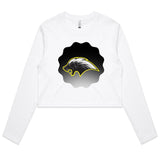 Honey Badger AS Colour Women's Long Sleeve Crop Tee Ogo Merch
