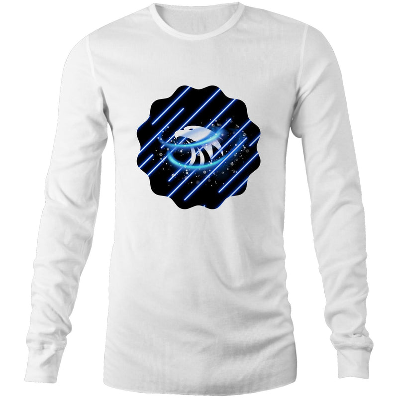 Blue Swirl Eagle AS Colour Base - Mens Long Sleeve T-Shirt Ogo Merch