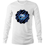Blue Swirl Eagle AS Colour Base - Mens Long Sleeve T-Shirt Ogo Merch