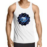 Blue Swirl Eagle AS Colour Lowdown - Mens Singlet Top Ogo Merch