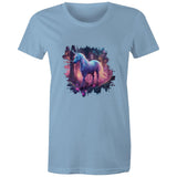 Wolf and Flowers AS Colour - Women's Maple Tee Ogo Merch
