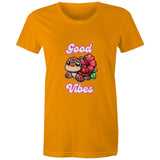 Good Vibes Turtle AS Colour - Women's Maple Tee Ogo Merch