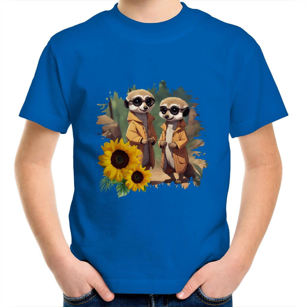 Sunflower Meerkat AS Colour Kids Youth T-Shirt Ogo Merch